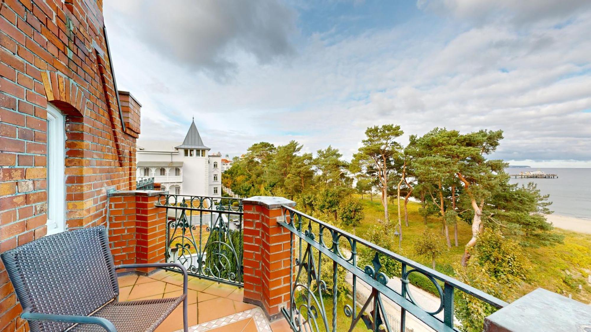 Fewo Direkt Am Strand Mit Meerblick Und Balkon,Villa Glueckspilz, Binz Eksteriør billede