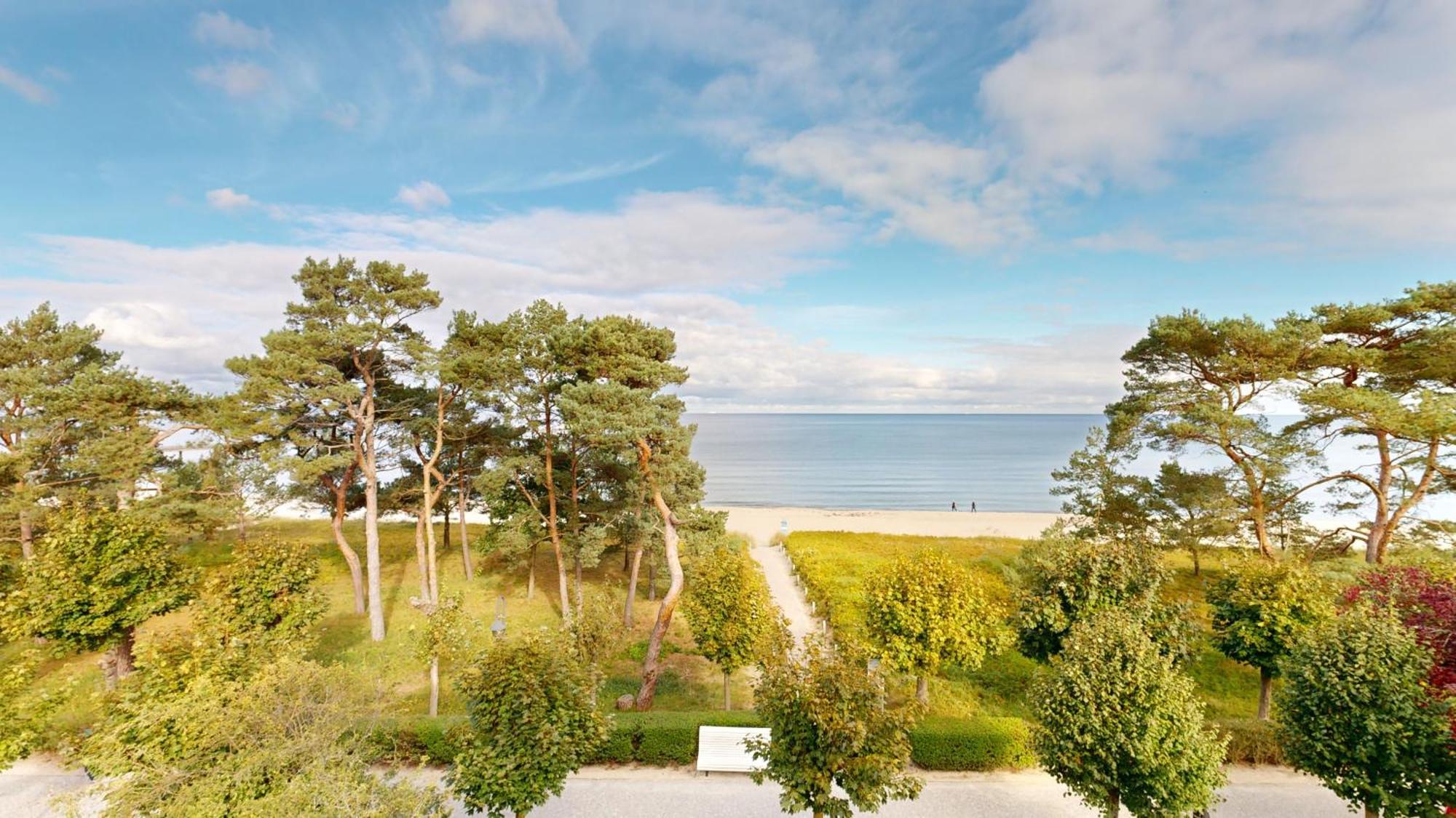 Fewo Direkt Am Strand Mit Meerblick Und Balkon,Villa Glueckspilz, Binz Eksteriør billede
