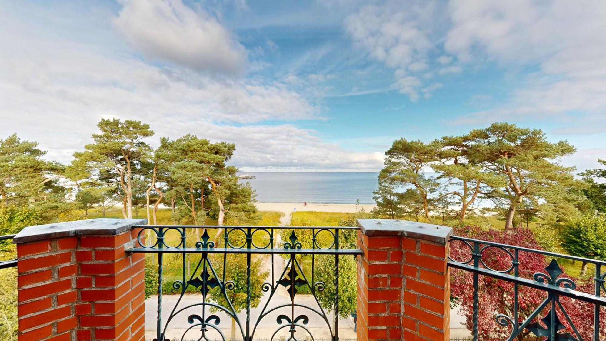 Fewo Direkt Am Strand Mit Meerblick Und Balkon,Villa Glueckspilz, Binz Eksteriør billede