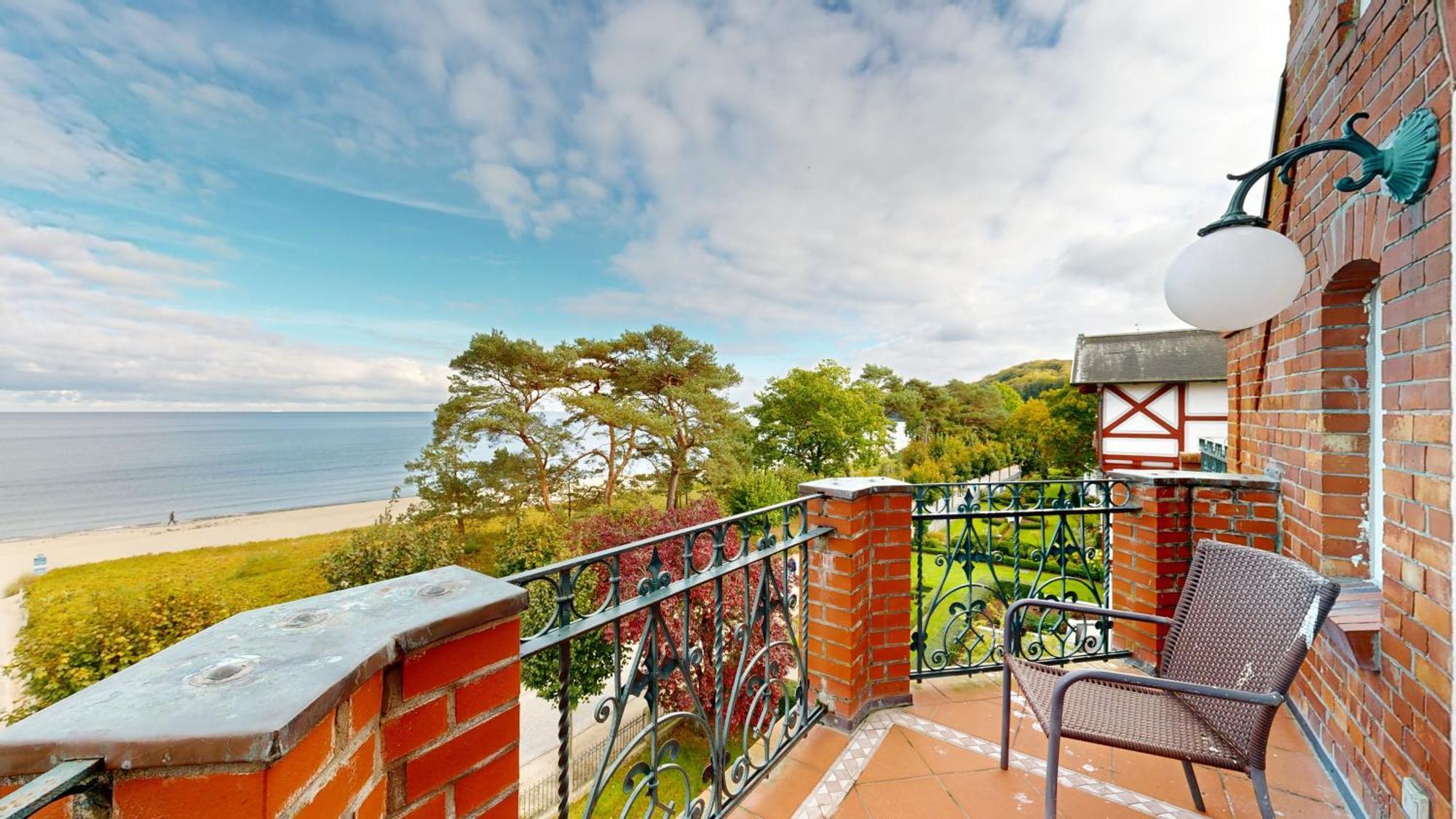 Fewo Direkt Am Strand Mit Meerblick Und Balkon,Villa Glueckspilz, Binz Eksteriør billede